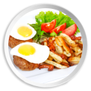 delicious food, eggs, vegetables