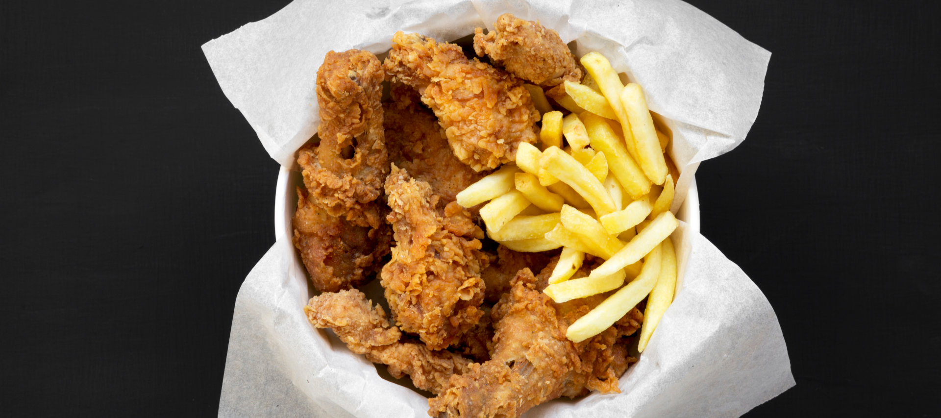 fried chicken with french fries